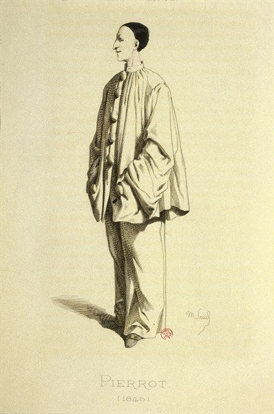 Masks and fools: Pierrot by Maurice Sand