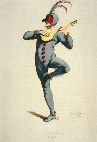 Masks and jesters: Coviello by Maurice Sand