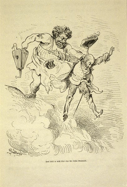 Illustration of Münchausen by Gottfried Burger