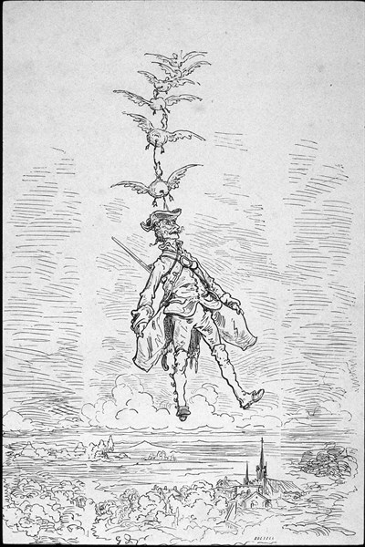 Illustration de Münchausen de Gottfried Burger