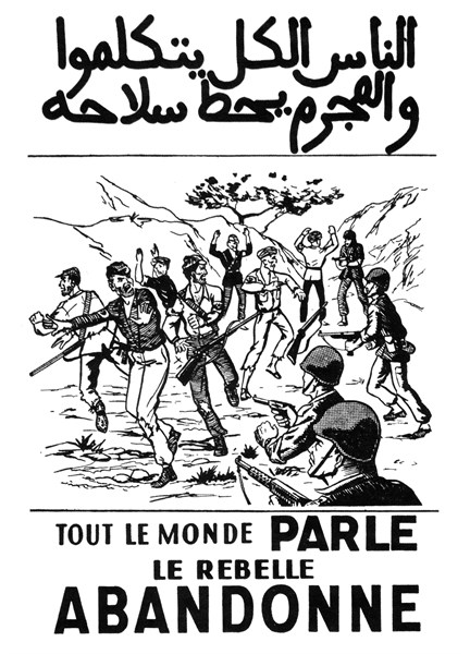 Tract appellant les fellagas à faire réddition et à se rendre à l'armée française