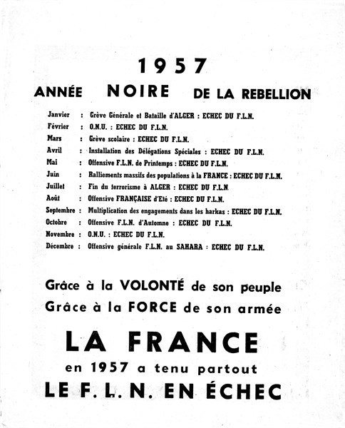 Tract de propagande contre le F.L.N.