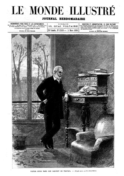 Victor Hugo in his study