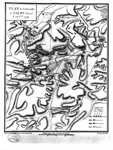 Plan de la bataille de Valmy