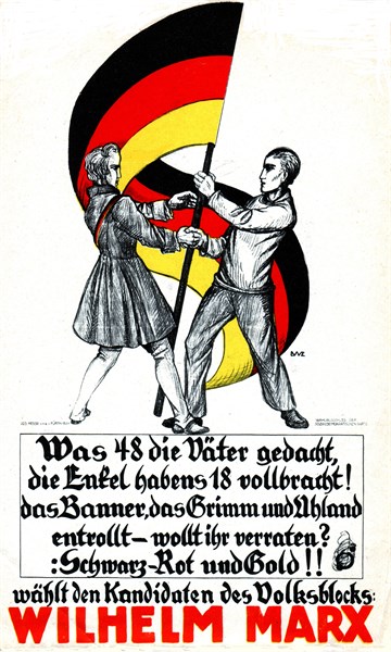 Affiche électorale de propagande, pour les élections présidentielles, du Bloc des gauches non communistes