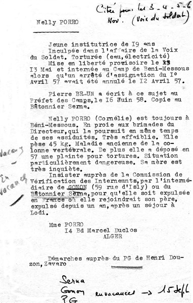 Biographical note on  Nelly Porro
