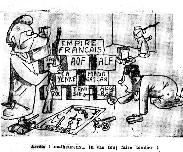 Caricature à propos de la Tunisie parue dans le journal "L'Algérie libre"