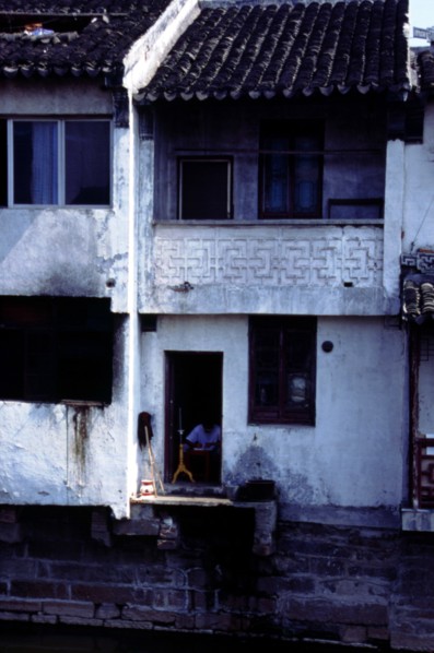 Dwelling, residence houses by the sides of water route
