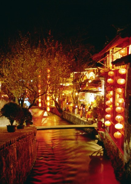 Night view of the old town, Lijiang