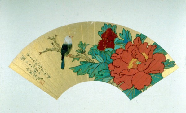Painting on the covering of a fan
