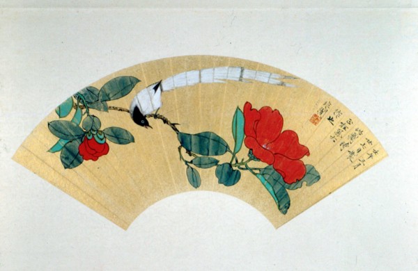 Painting on the covering of a fan