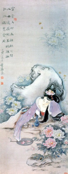 Illustration pour le célèbre roman chinois : "Rêve dans le Pavillon Rouge"
