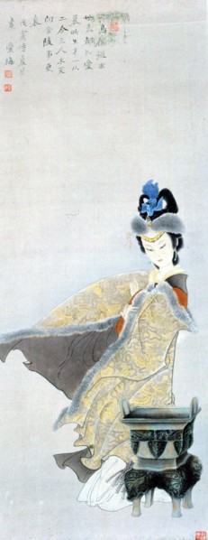 Illustration pour le célèbre roman chinois : "Rêve dans le Pavillon Rouge"