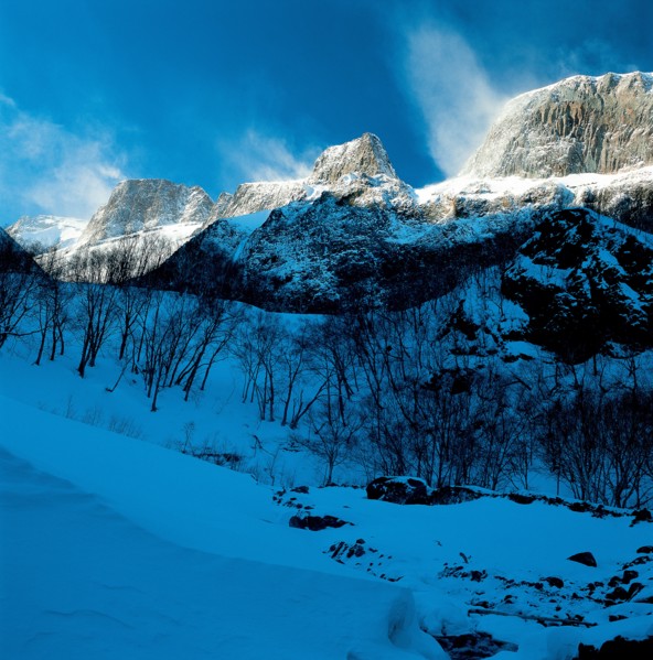 Snowy mountain  landscape, China