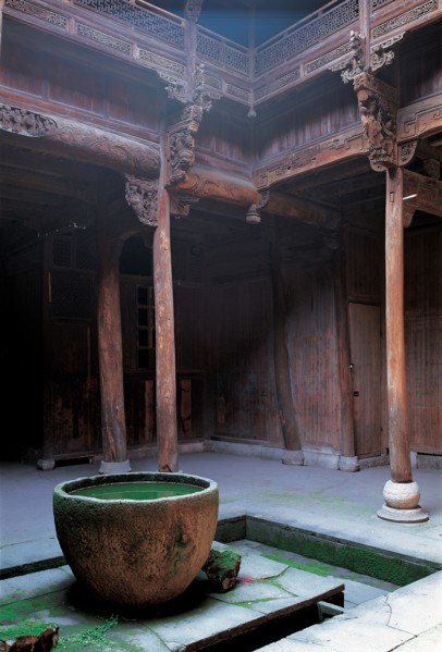 Cour intérieure d'une maison traditionnelle, Chine