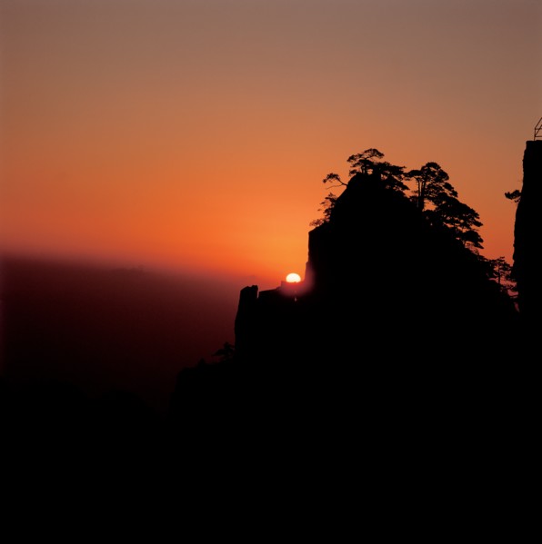 Sunset in the mountains, China
