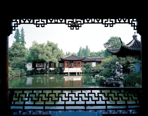 Traditional pavilions, Guozhuang, Hangzhou Province, China