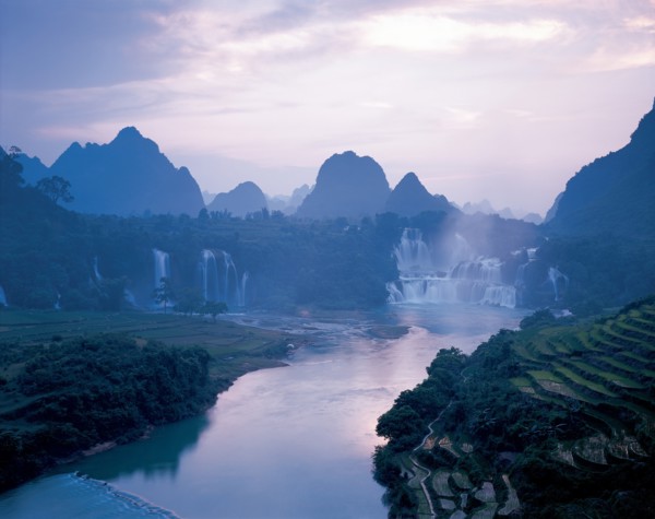 Chutes d'eau Detian, Daxi, province du Guangxi, Chine