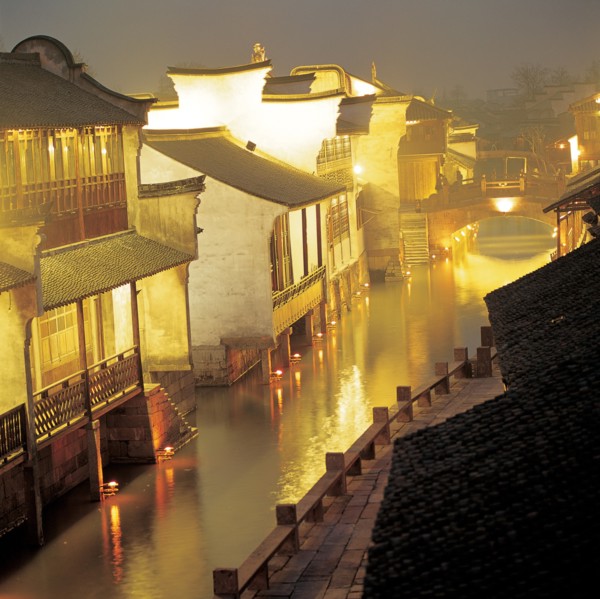 Village sur l'eau, Wuzhen, Zhejiang Province, Chine