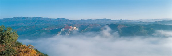 Foggy landscape, China