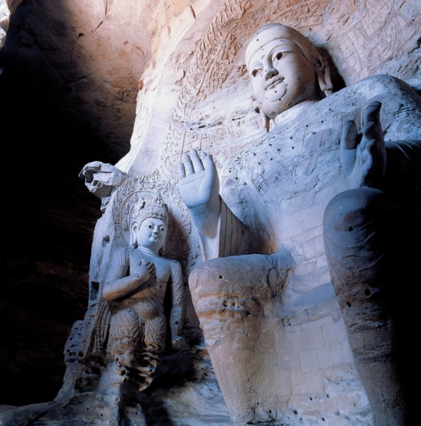 Statue de Bouddha des grottes de Yungang, province du Shanxi, Chine