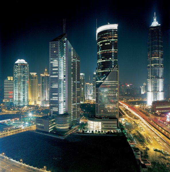 Quartier de Pudong à Shanghaï, Chine