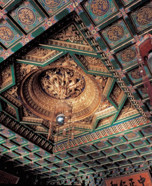 Decorated ceiling, China