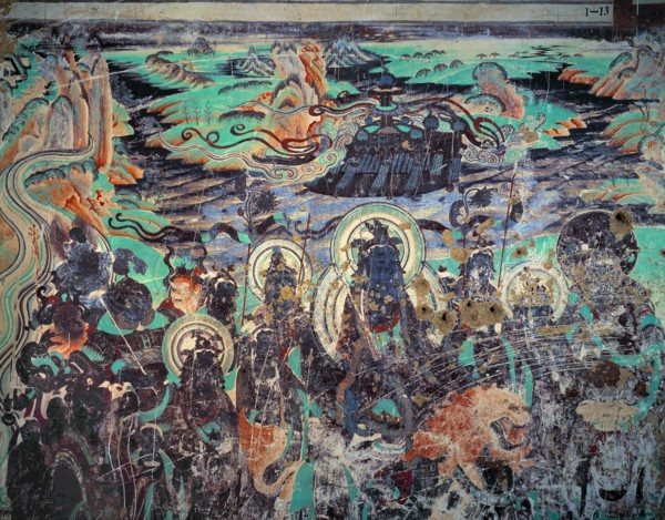 Détail d'une peinture rupestre, Chine