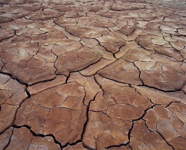 The dry river bed of a part of Yellow River in Gobi,Gansu Province,China