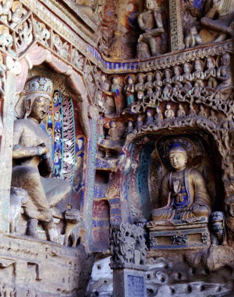 Buddha statues in Yungang Cave,Datong, China