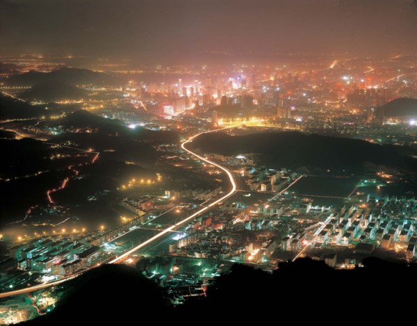 Nightscape of Luohu district, Shenzhen, China