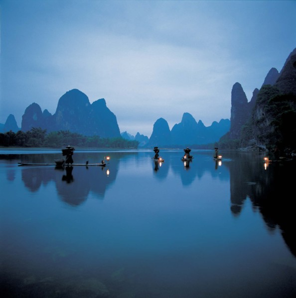 Cormorant fisherman on Lijiang river,Guilin,China