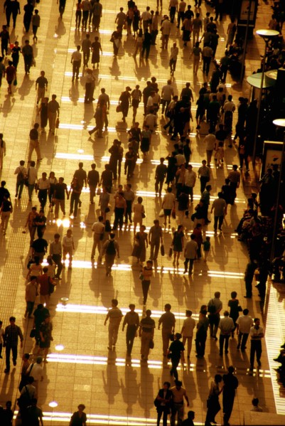 People walking on the Nanjing Road of Shanghai,China