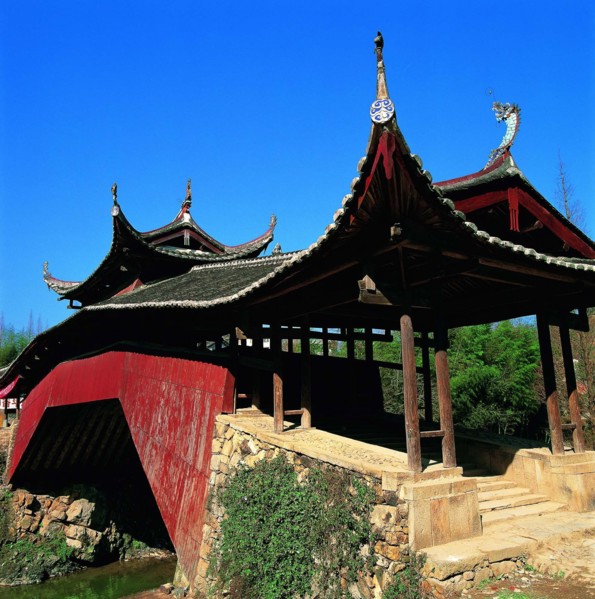 The corridor bridge of Taishun,Zhejiang Province,China