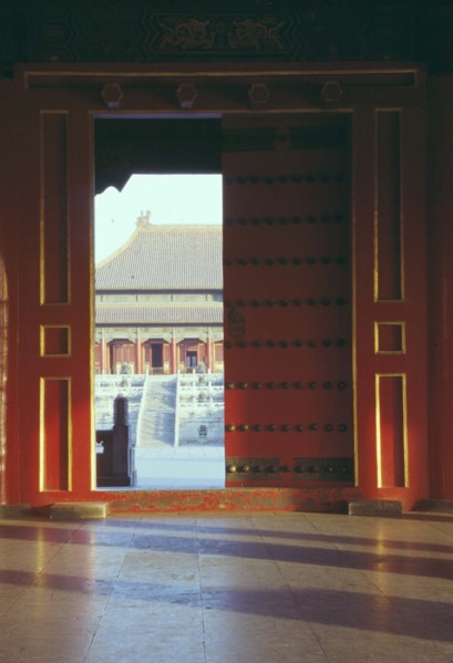 The red columns of the Forbidden City,Beijing,China