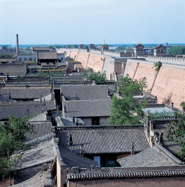 the old residence houses,ancient rampart and city wall in Pingyao,Shanxi Province,China