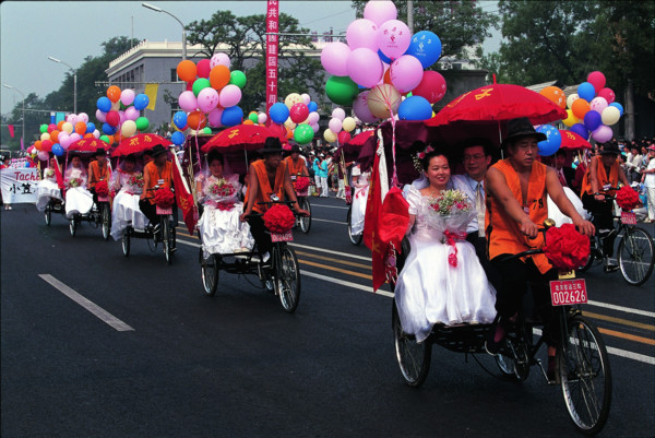 The jinrick-shaw wedding,Beijing,China