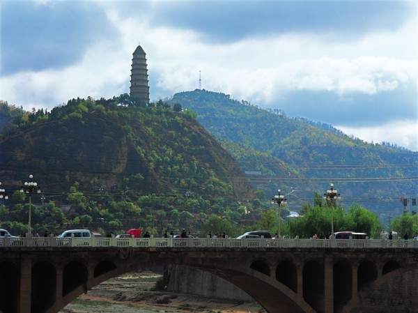 Pagoda Hill in Yan'an,Shanxi,China
