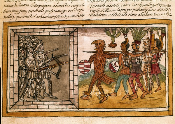 Duran, Spanish and Indians Fighting in Tlaxcala
