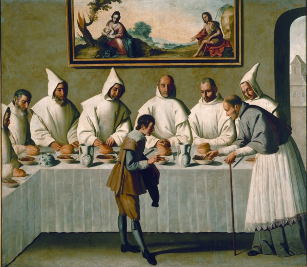 Zurbaran, Saint Hugues au réfectoire des chartreux