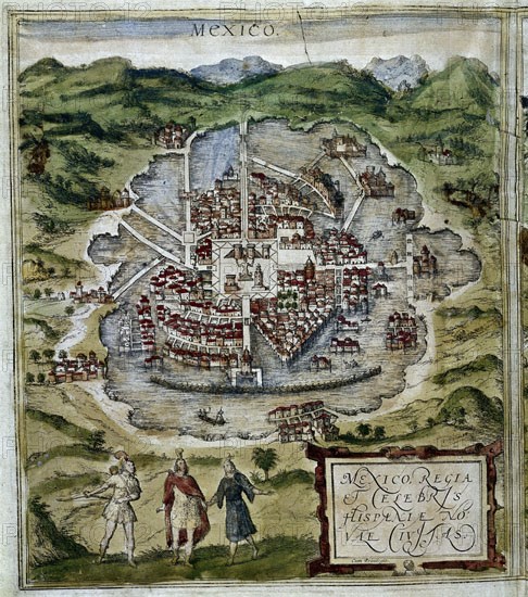 Braun and Hogenberg, Civitates Orbis Terrarum: Mexico city