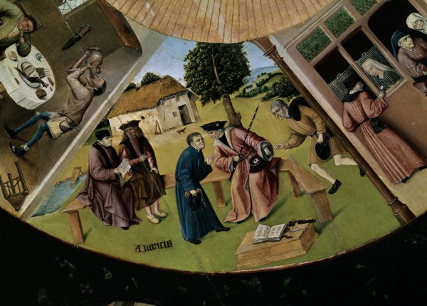 Bosch, Tray of the Seven Deadly Sins (detail)