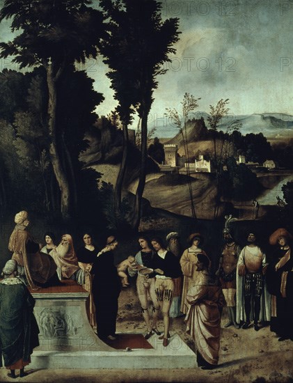 GIORGIONE 1478/1510
MOISES PRUEBA ORO Y FUEGO
FLORENCIA, GALERIA DE LOS UFFIZI
ITALIA