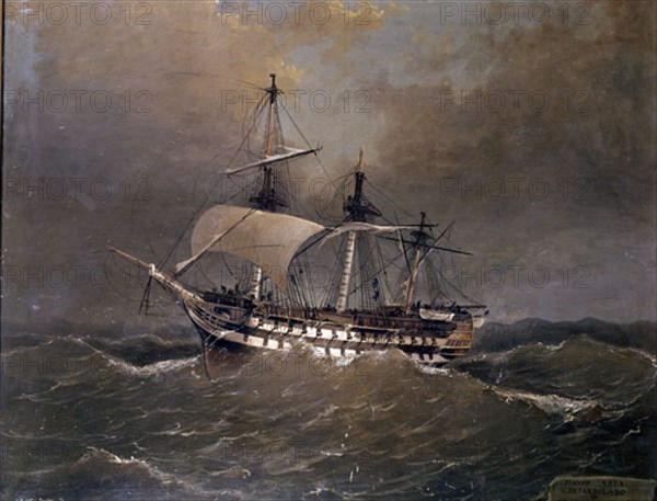 CORTELLINI ANGEL MARIA 1819/82
NAVIO ASIA DESARBOLADO 1824
MADRID, MUSEO NAVAL
MADRID