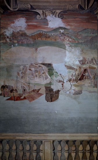 FRESCOS - RENDICION DE CIUDAD-COSTA DE PORTUGAL
VISO DEL MARQUES, PALACIO MARQUES DE SANTA