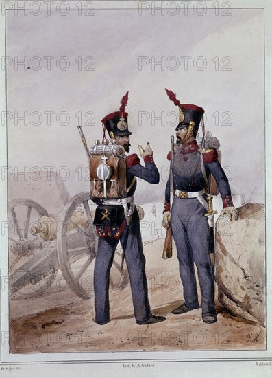 VILLEGAS
UNIFORMES DE ARTILLEROS DEL EJERCITO ESPAÑOL
MADRID, ARCHIVO HISTORICO