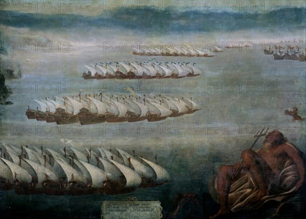 GRANADO-CASTELO
BATALLA DE LEPANTO - DETALLE EMBARCACIONES (7/10/1571) - SALA DE LA TRINIDAD
SAN