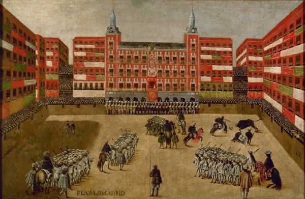 Vue de la Plaza Mayor pendant les ferias
