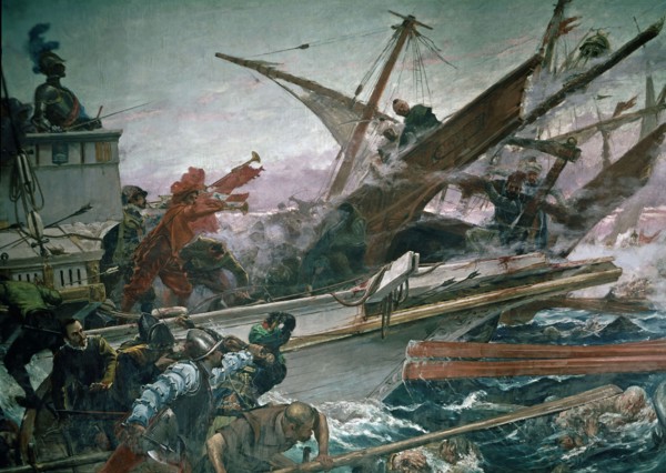 Luna y Novicio, Battle of Lepanto (detail)