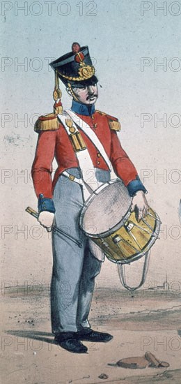 VILLEGAS
UNIFORMES S XIX (1821)-DET TAMBORILERO(CONJUNTO Nº 4488)
MADRID, ARCHIVO HISTORICO